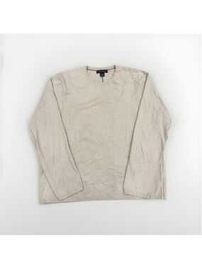 Banana Republic Cotton Cashmere Sweater XL Beige Crewneck Mens Luxury I1